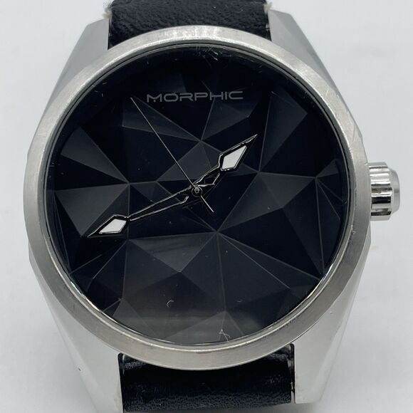 Morphic M59 Series Leather Overlaid Nylon Band Watch Black (MPH5905) 45mm